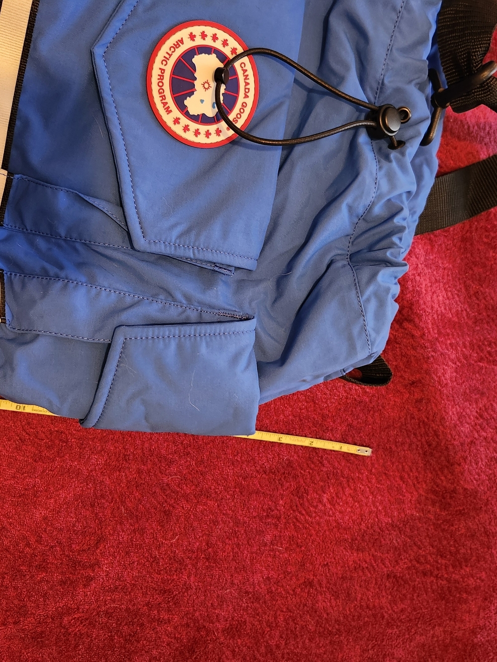 Canada Goose Light Blue Nylon Backpack with Red Logo Patch - Picture 13 of 13